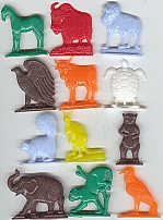 #TY093 - Group of 12 1950s Shredded Wheat Premium Toys Set 1