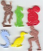 #TY099 - Group of 12 1950s Shredded Wheat Premium Toys - Set 2