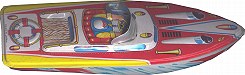#TY107 - Large 1950s Made in Japan Tin Toy Boat