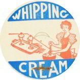 #DC051 - Milk Cap Picturing Lady Making Whipping Cream