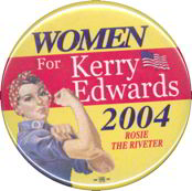 #PL189 -  John Kerry Pinback featuring Rosie the Riveter