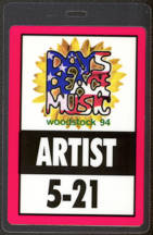 #MUSIC450 - 1994 Woodstock Festival Laminate Backstage Artist Pass