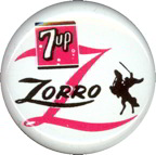 #CH221 - Licensed 1957 7up Zorro Button