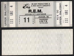 ##MUSICBPT0077 - 1986 REM Concert Ticket