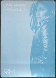 ##MUSICBP1818 - Lisa Marie Presley OTTO Cloth Backstage Pass from the 2003 Tour - Blue
