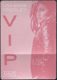 ##MUSICBP1821 - Lisa Marie Presley OTTO Cloth VIP Pass from the 2003 Tour -Red