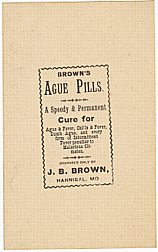 #ZLP025 - Brown's Ague Cure Box Label