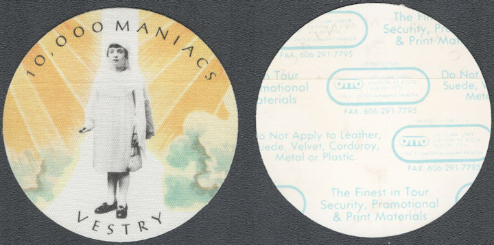 ##MUSICBP2099 - 10,000 Maniacs OTTO Cloth Backstage Passes from the 1990 Time Capsule Tour - Natalie Merchant