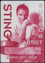 ##MUSICBP0196  - 1999 Sting Brand New Tour OTTO Support Artist Backstage Pass