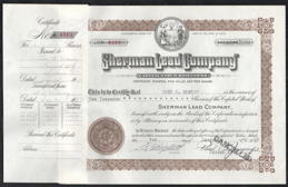 #ZZStock105 - Sherman Lead Company Stock Certificate