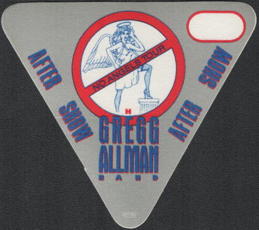 ##MUSICBP0105  - Gregg Allman After Show OTTO Cloth Backstage Pass from the No Angels Tour