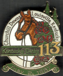 #BHSports156 - Group of 12 - 113th Licensed Kentucky Derby Enamel Pins