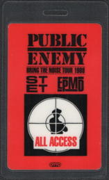 ##MUSICBP1154 - Public Enemy All Access Backstage Pass from the 1988 Bring the Noise Tour