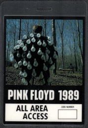 ##MUSICBP0366  - 1989 Pink Floyd All Area Acess Laminated Backstage Pass from the 1989 Another Lapse European Tour