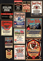 #TMSpirits152 - Group of 12 Different Liquor Labels - Some of the Best