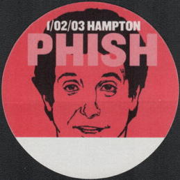 ##MUSICBP0739 - Red PHISH OTTO Cloth Backstage Pass from the 2003 Hampton Concert - Pictures Horshack from Welcome Back Kotter