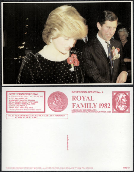 #PL419.02 - Royal Family Sovereign Series No.4 Postcard - Charles and Diana