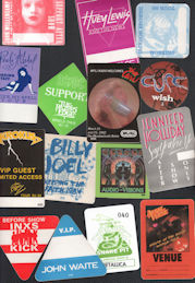 ##MUSICBP0146 - Special Deal #3 - 15 Different 1980s and 90s Cloth Backstage Passes from Well Known Music Groups