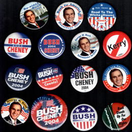 #PL435 - Group of 15 Different George W. Bush Political Buttons