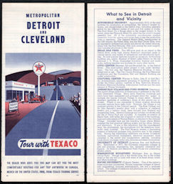 #BGTransport177 - 1954 Tour with Texaco Detroit Cleveland Road Map