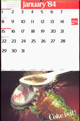 #CC390 - Unused 1984 Coca Cola Calendar