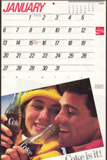 #CC269 - Unused 1985 Coca Cola Calendar