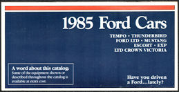 #BGTransport176 - Dealer Showroom Catalog for All 1985 Ford Cars