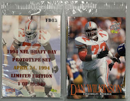 #BESports149 - Super Rare Classic 1994 NFL Draft Day Prototype Card Set - Limited Edition in Original Cellophane Package
