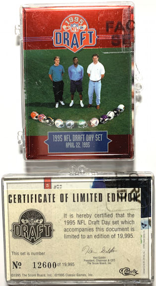 #BA143 - Rare Factory Sealed Limited Edition Card Set with Official Certificate - 1995 NFL Draft Day