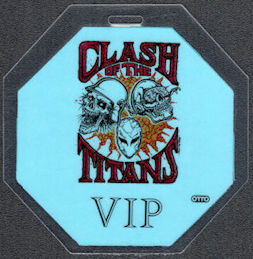 ##MUSICBP1066 - 1990 Clash of the Titans OTTO Laminated VIP Backstage Pass - Megadeth, Slayer, Alice in Chains, Anthrax