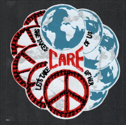 ##MUSICGD2073 - Peace Sign and Save the Earth Grateful Dead Tour Sticker/Decal