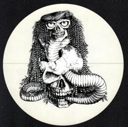 ##MUSICGD2202 - Grateful Dead Tour Sticker/Decal Featuring a Skull and Serpent