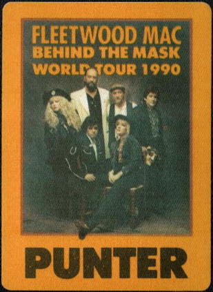 ##MUSICBP2227  - Fleetwood Mac OTTO Cloth Backstage Punter Backstage Pass from the 1990 Behind the Mask Tour