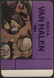 ##MUSICBP2236 - Van Halen OTTO cloth Backstage Pass from the 1981 Fair Warning Tour