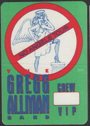##MUSICBP2247  - Gregg Allman OTTO Cloth Backstage Crew Pass from the No Angels Tour