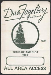 ##MUSICBP2252 - Dan Fogelberg OTTO Cloth All Area Access Backstage Pass from the 1984 Tour of America