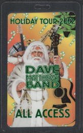 ##MUSICBP2253 - Dave Matthews Laminated OTTO All Access Backstage Pass from the 2002 Holiday Tour - Santa