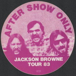 ##MUSICBP2254 - Jackson Browne OTTO Cloth Backstage Pass from the 1983 Tour