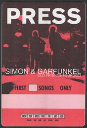 ##MUSICBP2269 2003 Simon & Garfunkel Oversized OTTO Cloth Backstage Pass