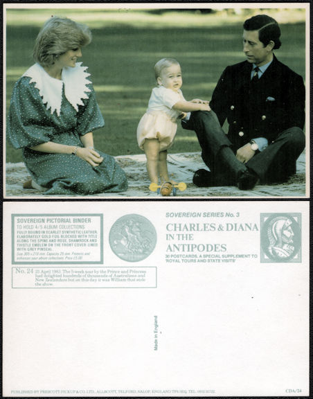 #PL419.01 - Charles & Diana in the Antipodes Postcard