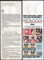 #CC411 - Coca-Cola Bottle Hanger 1980 Super Bowl Scratch Off