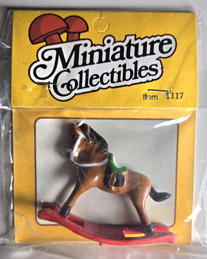 #HH255 - Miniature Rocking Horse in Original Packaging - Brown Horse Version