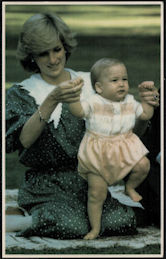 #PL419.06 - Charles & Diana in the Antipodes Postcard - Williams First Steps