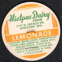 #DC294 - Heitpas Dairy Lemonade Bottle Cap - Appleton, Wisconsin