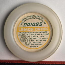 #DC299 - Driggs Dairy Farms Lemon Drink Bottle Cap - Toledo, OH