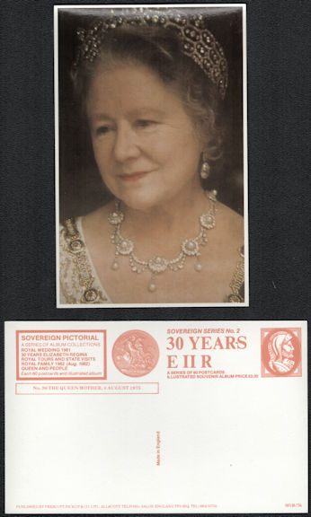 #PL419.07 - Royal Family Sovereign Series No.2 Postcard - Queen Mother Elizabeth