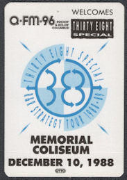 ##MUSICBP1228 - 38 Special Cloth Guest Backstage Pass from the 1988 R & R Strategy Tour at Memorial Coliseum