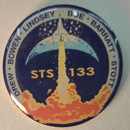 #MISCELLANEOUS412 - Cloisonné Pin Made for the Final Launch of Space Shuttle Discovery (STS-133)