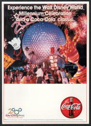 #CC446 - Coca-Cola Walt Disney World Window Cling