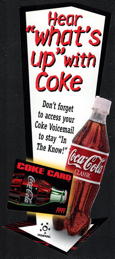 #CC447 - Coca-Cola Sign Showing a 1999 Coke Card and Letting you Know About Coke Voicemail